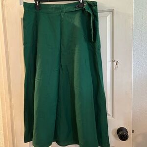 Zara Emerald Green Midi Skirt